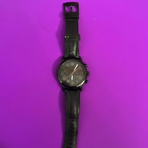 Fenmore Multifunction Black Leather Watch
